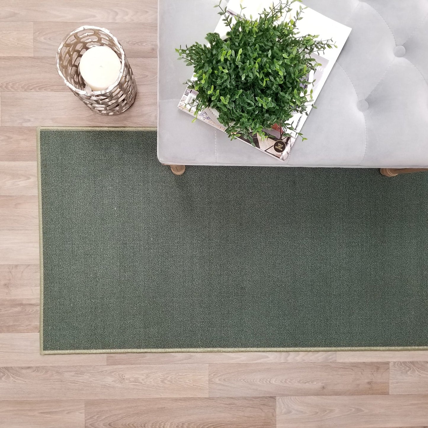 Solid Colored Custom Size TEAL GREEN Carpet Runner Rug